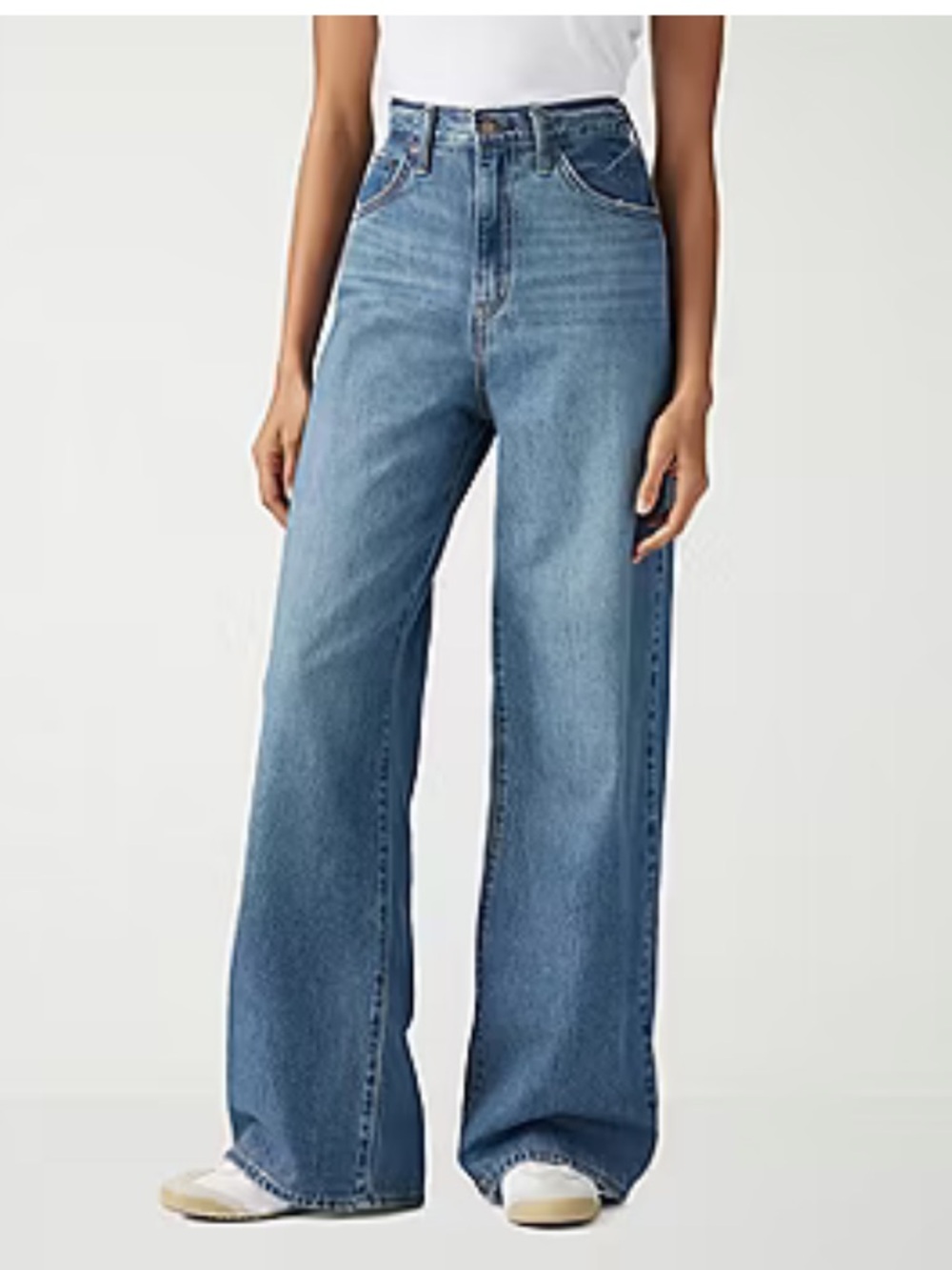 Levi's Women's Cinch Baggy Jeans - Classic Medium Blue Denim